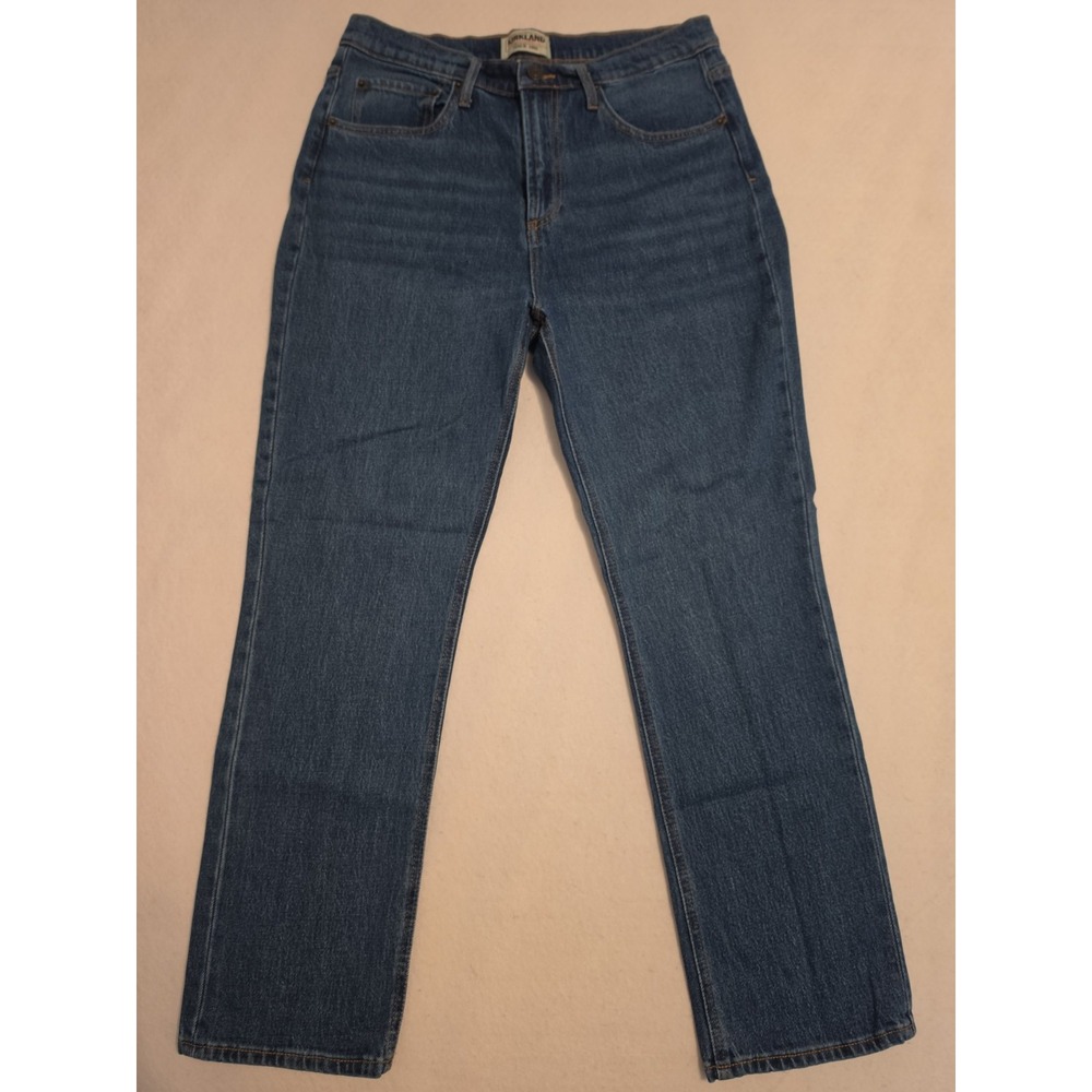 Kirkland Signature Women's Blue Straight Leg High Rise Jeans Size 8 (32x28)